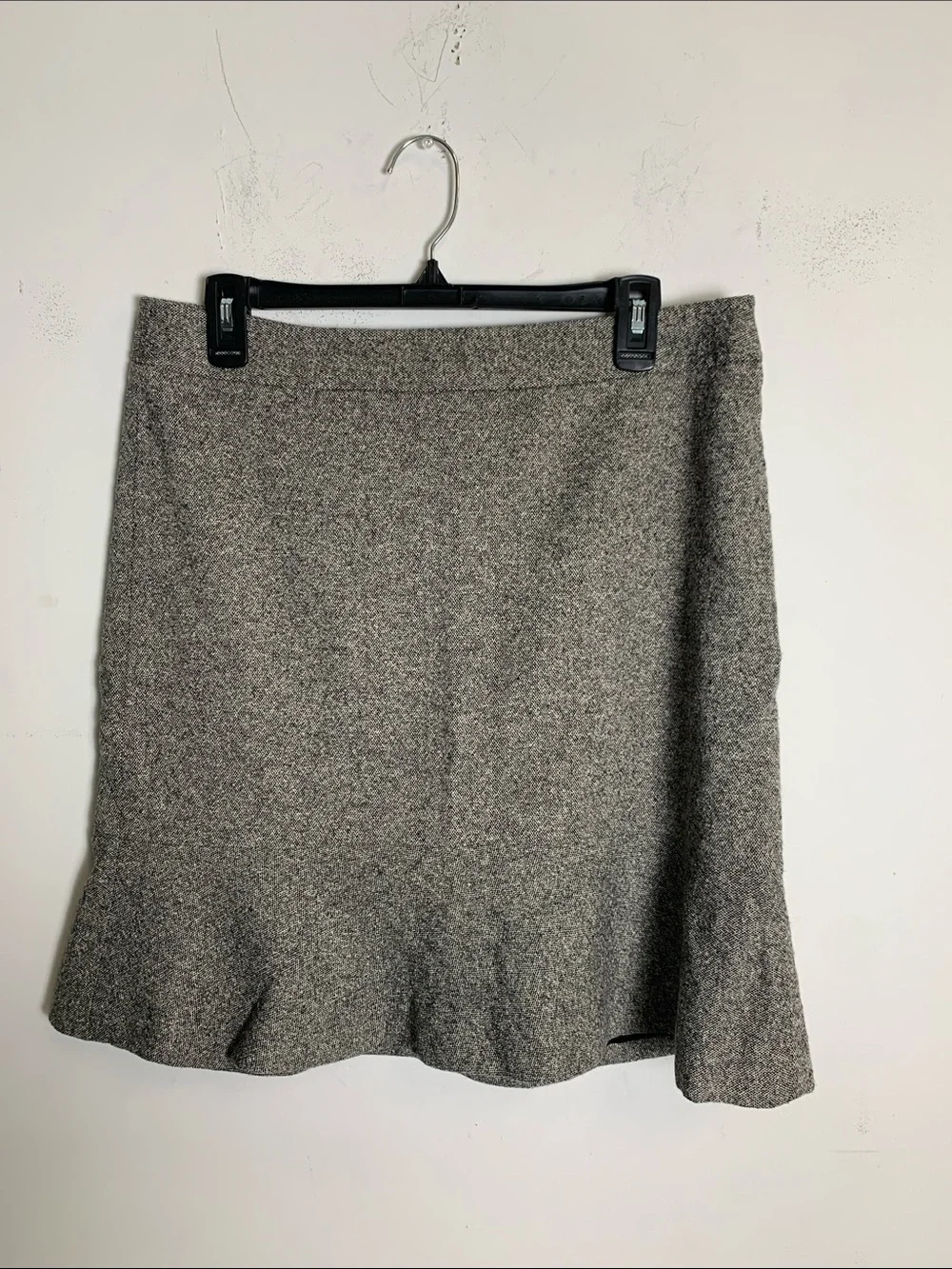 LOFT Gray Tweed A-Line Skirt